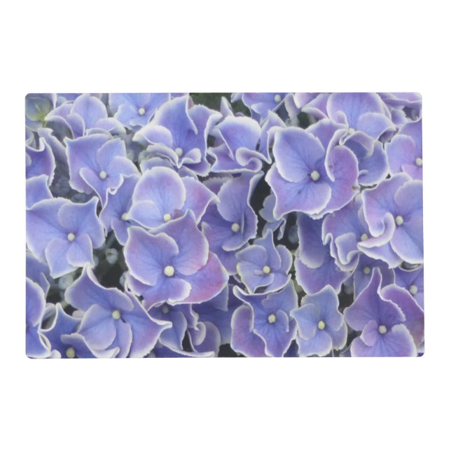 Blue Hydrangea with white border Placemat (Front)
