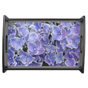 Blue Hydrangea with white border Serving Tray