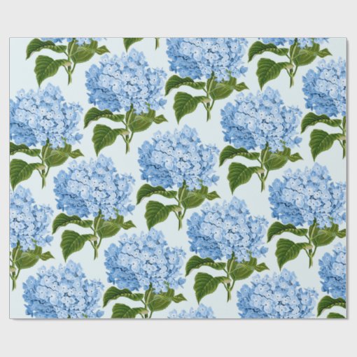 Blue Hydrangea Wrapping Paper | Zazzle