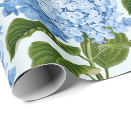 Blue Hydrangea Wrapping Paper | Zazzle