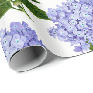 Blue Hydrangea Wrapping Paper