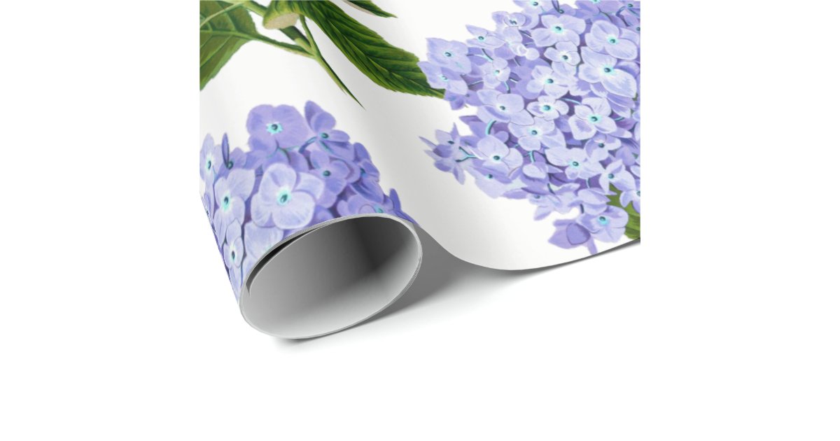 Blue Hydrangea Wrapping Paper | Zazzle