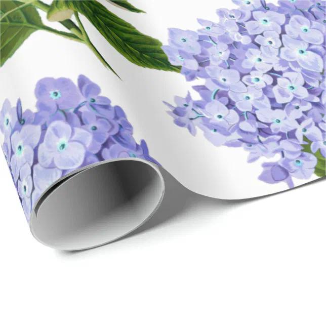Blue Hydrangea Wrapping Paper | Zazzle