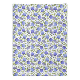 Blue Hydrangeas All Over Pattern Twin Duvet Cover