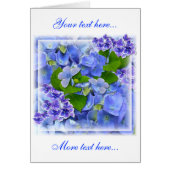 Blue Hydrangeas and Butterflies (Front)