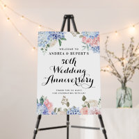 Blue Hydrangeas and Pink Roses Wedding Anniversary