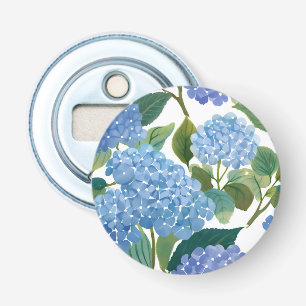 Blue Hydrangeas   Beautiful Floral Bush Bottle Opener