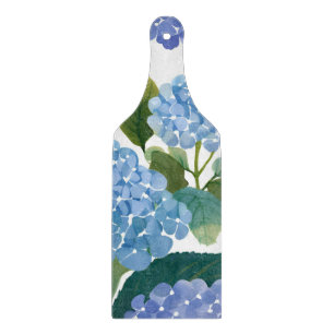 Blue Hydrangeas   Beautiful Floral Bush Cutting Board