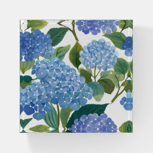 Blue Hydrangeas Beautiful Floral Bush Paperweight