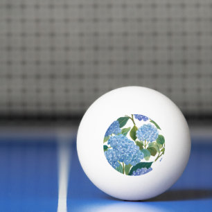 Blue Hydrangeas Beautiful Floral Bush Ping Pong Ball