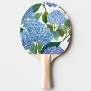 Blue Hydrangeas Beautiful Floral Bush Ping Pong Paddle