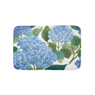 Blue Hydrangeas   Beautiful Floral Garden Bath Mat