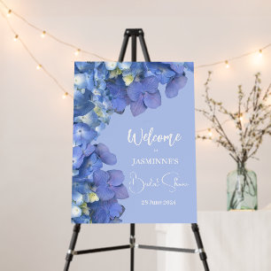 Blue Hydrangeas Blooms Bridal Shower Foam Board