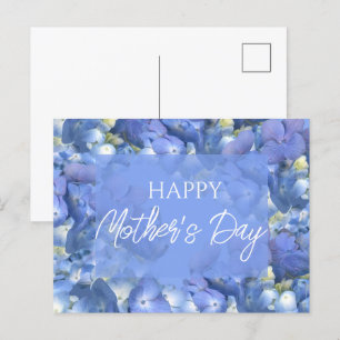 Blue Hydrangeas Blooms Mother's Day Postcard