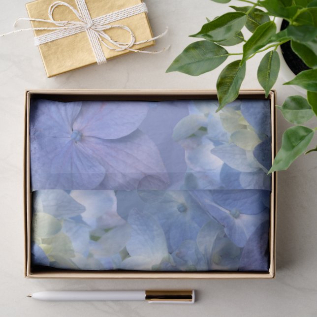 Blue Hydrangeas Blooms  Tissue Paper (Gift)