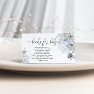 Blue Hydrangeas books for baby ticket Enclosure Card