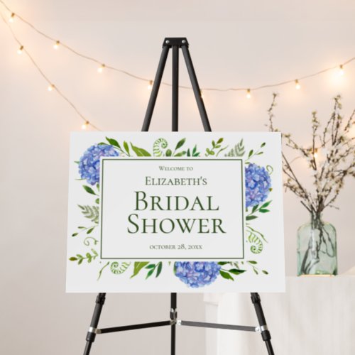 Blue Hydrangeas Bridal Shower Foam Board