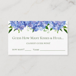Blue Hydrangeas Bridal Shower Guess How Many Enclosure Card