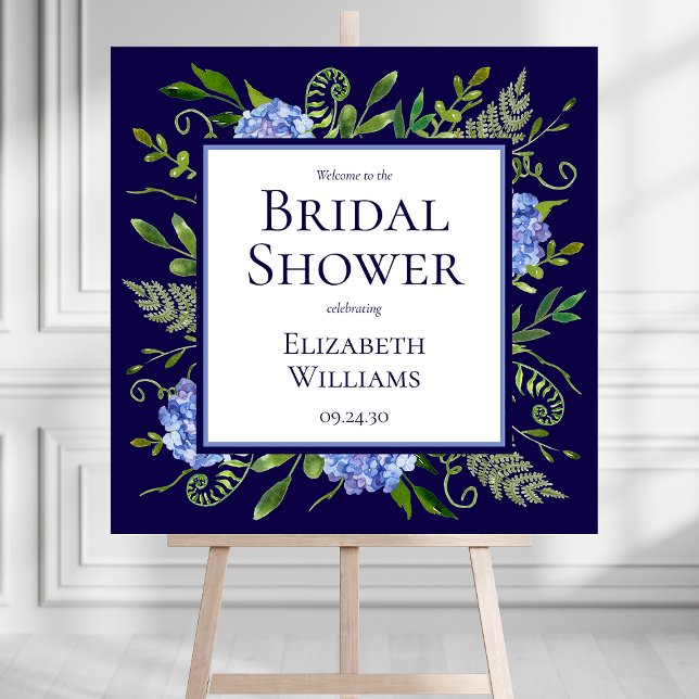 Blue Hydrangeas Bridal Shower Welcome Sign (Creator Uploaded)
