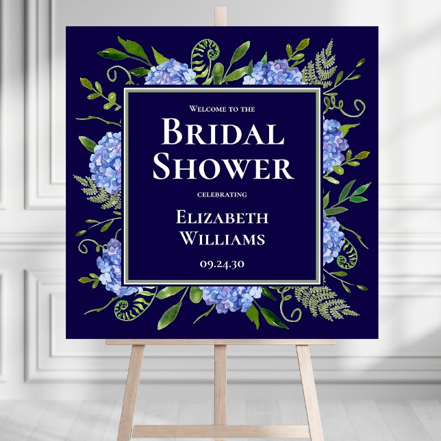 Blue Hydrangeas Bridal Shower Welcome Sign (Creator Uploaded)
