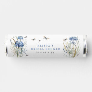 Blue Hydrangeas & Butterflies Bridal Shower Breath Savers® Mints