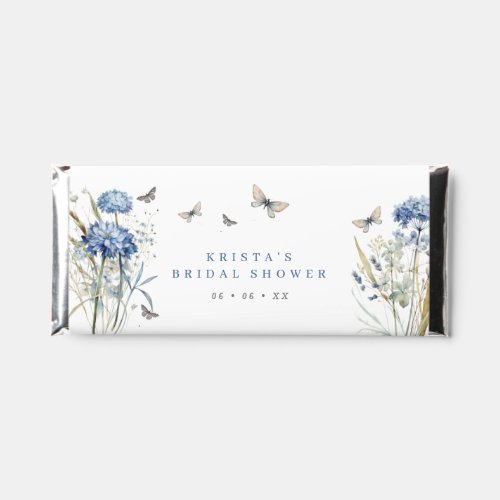 Blue Hydrangeas  Butterflies Bridal Shower Hershey Bar Favors