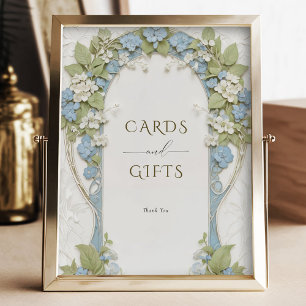 Blue Hydrangeas Cards & Gifts Sign