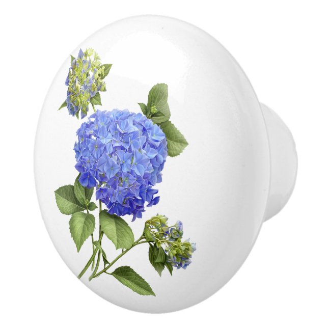 Blue Hydrangeas Ceramic Knob (Right)