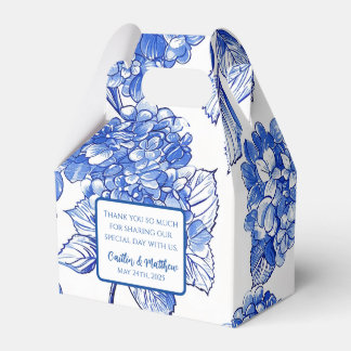 Blue Hydrangeas Collection Personalized Favor Box