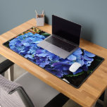 Blue Hydrangeas Desk Mat