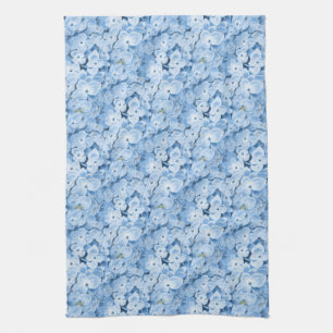 Blue Hydrangeas Floral Kitchen Towel