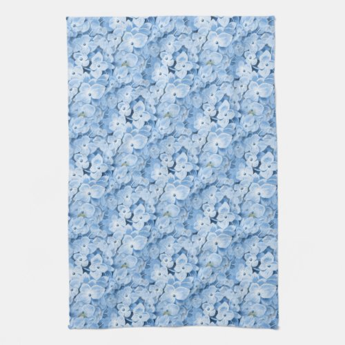 Blue Hydrangeas Floral Kitchen Towel