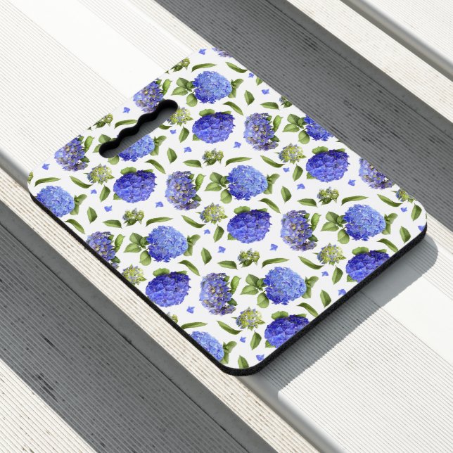 Blue Hydrangeas Floral Kneeling Pad (In Situ)