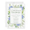 Blue Hydrangeas Floral Watercolor Couples Shower