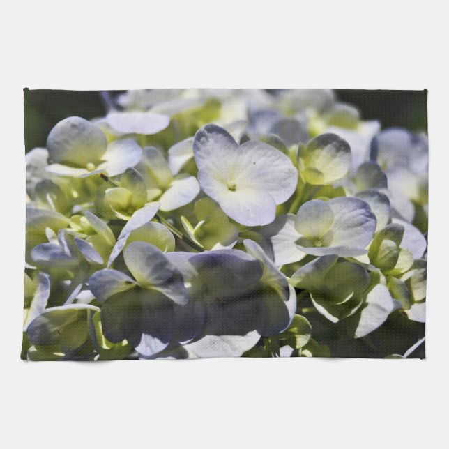 Blue Hydrangeas Flowers Towel (Horizontal)