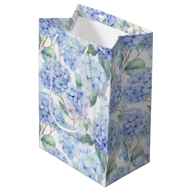 Blue Hydrangeas Gift Bag (Front Angled)