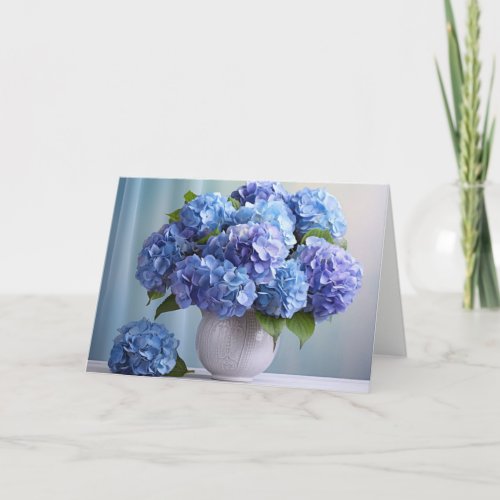 Blue Hydrangeas Greeting Card