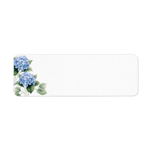 Blue Hydrangeas Label