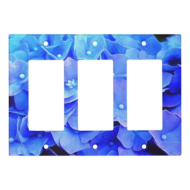 Blue Hydrangeas Light Switch Cover (Front)