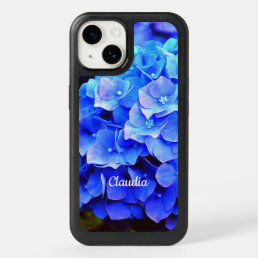 Blue Hydrangeas Monogrammed Floral OtterBox iPhone