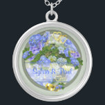 BLUE HYDRANGEAS  ~ Necklace<br><div class="desc">A delightful necklace in the Hydrangea Wedding Series.</div>