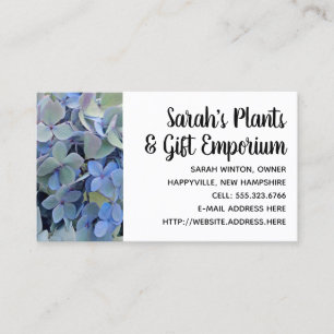 Blue Hydrangeas Nursery Plants Business Cards