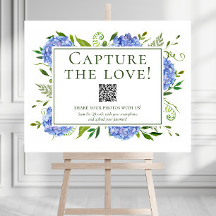 Blue Hydrangeas Rehearsal Dinner Photo Sharing Foam Board