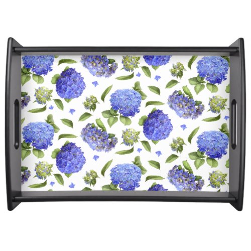 Blue Hydrangeas Serving Tray