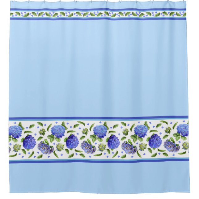 Blue Hydrangeas Shower Curtain (Front)