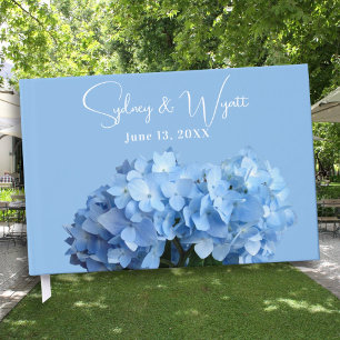 Blue Hydrangeas Summer Wedding Guest Book