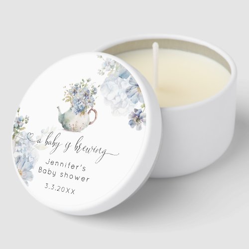 Blue Hydrangeas tea party baby shower