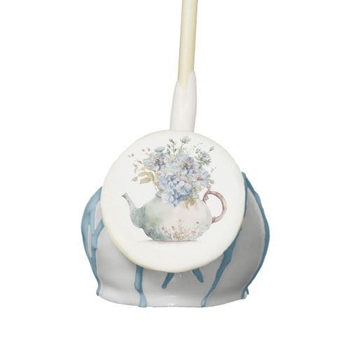 Blue Hydrangeas tea party bridal shower Cake Pops