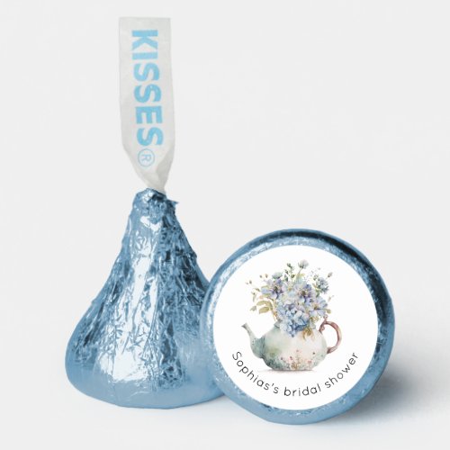 Blue Hydrangeas tea party bridal shower Hersheys Kisses