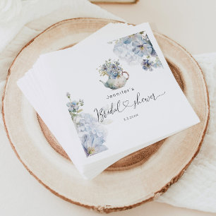 Blue Hydrangeas tea party bridal shower Napkins